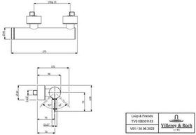 V&B EH-Brauseb LOOP & FRIENDS Wd-mon 273x108x96mm brushed nickel matt