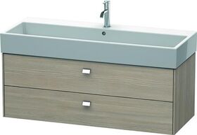 Duravit Waschtischunterbau BRIOSO Griffe chrom 442x1184x459mm pine silver