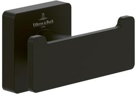 V&B Handtuchhaken ELEMENTS STRIKING 80x44x45mm, doppelt, eckig matt black