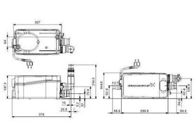 Grundf Kleinhebeanlage SOLOLIFT2 D-2 0,28 kW, 230-240 V/50 Hz 376x165x147mm