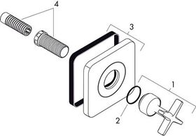 Abstelllventil AXOR CITTERIO E Unterputz 12x12 chrom