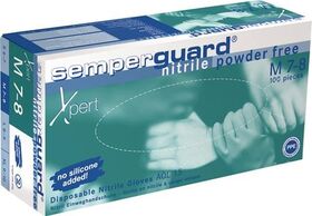 Einweghandschuh SEMPERGUARD NITRIL XPERT SEMPERMED Gr.7-8blau Nitril 100 St./Box