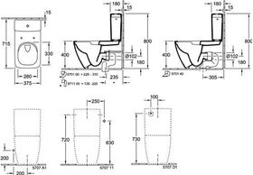 V&B Spülkasten VENTICELLO Zulauf seitlich oder von hinten we C+