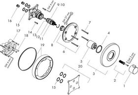 HG Fertigmontageset ECOSTAT S für Unterputz-Thermostat chrom