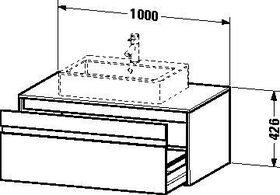 Duravit Waschtischunterbau KETHO 550x1000x426mm weiß hochglanz