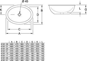 V&B Unterbauwaschtisch LOOP & FRIENDS mit ÜL 485x325mm we