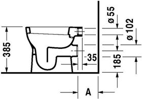 Duravit Stand-WC D-CODE fl 350x480mm Ab wa HygieneGlaze weiß