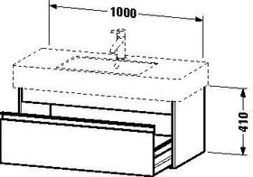 Duravit Waschtischunterbau KETHO 455x1000x410mm basalt matt