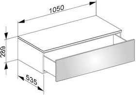 Keuco Sideboard EDITION 400 Fr-Hö 270mm 1050x289x535mm trü Gl trü kl