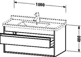 Duravit Waschtischunterbau KETHO 465x1000x480mm weiß hochglanz