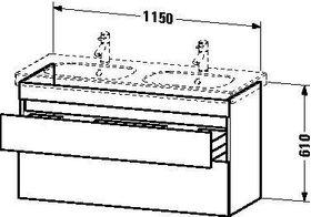 Duravit Waschtischunterbau DURASTYLE 453x1150x610mm graphit matt