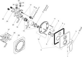 Einhebel-Wannenmischer AXOR CITTERIO M UP m integ Sicherungskombination chrom