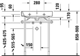 Duravit Waschtisch HAPPY D.2 m ÜL HLB 600x505mm 3 Hahnlöcher weiß