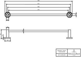 V&B Handtuchhalter ELEMENTS TENDER 654x85x54mm, rund chr