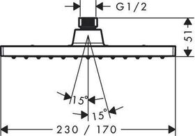 HG Kopfbrause Vernis Shape 230 1jet mattschwarz