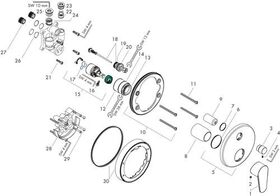 HG Fertigmontageset FOCUS f UP Wannenmischer m Sicherungskombi chr