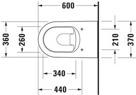 Duravit Stand-WC-Set BENTO STARCK BOX ti. Ab wa 370x600mm HG we seidenmatt