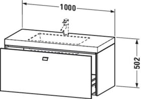 Duravit Waschtischunterbau BRIOSO 502x1000x480mm WT Vero Air 3 HL bas ma