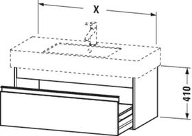 Duravit Waschtischunterbau KETHO 455x800x410mm graphit matt