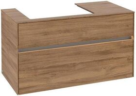 V&B Waschtischunterschrank COLLARO 100x54,8x50cm WT li m LED-B. Kansas Oak