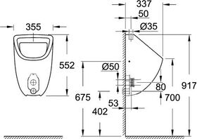 Grohe Urinal BAU KERAMIK Zulauf von oben awe - VPE: 16