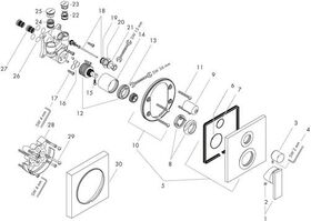 Fertigmontageset AXOR CITTERIO f Unterputz-Wannenmischer m int Sich-kom