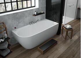 Hoesch Eck-Badewanne iSENSI 1900x900x450mm, rechts weiß