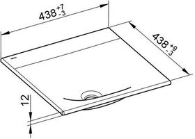 Keuco Keramik-Waschtisch EDITION 11 438x12x438mm o HL-boh we