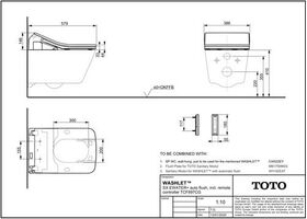 TOTO SX Wa Dusch-WC ewater+ auto flush für SP Wand-WC CW552ERY we