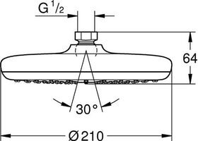 GROHE Kopfbrause Tempesta 210 d= 210mm chr