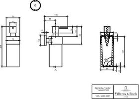 V&B Seifenspender ELEMENTS TENDER 70x120x209mm, rund chr