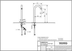 TOTO Automatik-Armaturenauslauf geb hoch Ausladung 123mm 4 l/min chrom