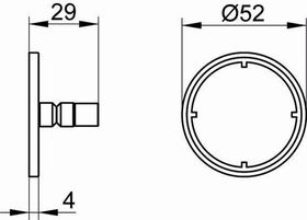 Keuco Klebe-Set sw ma N 5 f 12801 12814 m runder Rosette