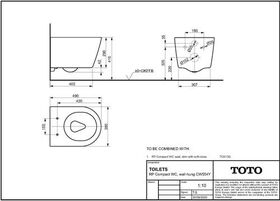 TOTO RP Wand-WC Compact tief randlos für RP WC-Sitz Compact we