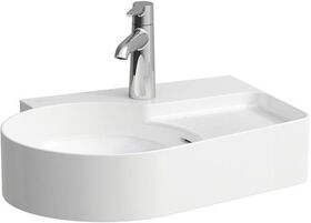 Laufen Waschtisch VAL 530x400mm LCC we mit Überlauf 1 Hahnloch