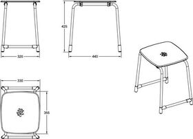 V&B Badhocker ViCare Universal 440x425x330mm