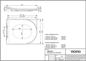 TOTO WC-Sitz Ext. fl abn mit Absenkautomatik we