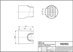 TOTO NC Brausehalter mit Verdrehschutz chrom