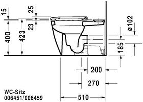 Duravit Stand-WC-Kombination HAPPY D.2 ti. 365x630mm Ab Vario HygieneGlaze weiß