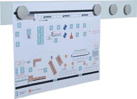 Magnetleiste L500xB50xS0,5mm weiß selbstklebend MAGNETOPLAN - VPE: 10