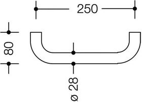 Hewi Wannengriff SERIE 477 ohne Rosetten anthrazitgrau