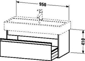 Duravit Waschtischunterbau KETHO 440x950x410mm weiß hochglanz