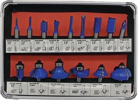 HM-Oberfräserkassette 973CT15A 15-tlg.Schaft-D.8mm HM FISCH-TOOLS