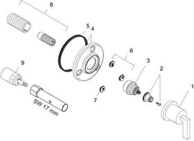 Ab-/Umstellventil AXOR CITTERIO T/Q Unterputz mit Hebelgriff chrom