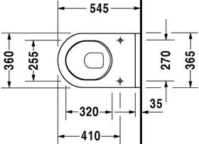 Duravit Wand-WC STARCK 3 tief, 360x540mm weiß