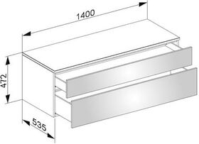 Keuco Sideboard EDITION 400 Hö 180/270mm 1400x472x535mm we sat