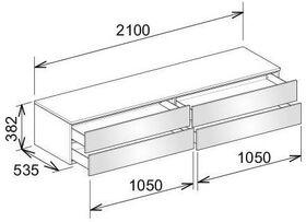 Keuco Sideboard EDITION 400 Hö j 180mm 2100x382x535mm ant sat