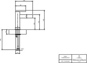 VB Einhebel-WT-Armatur Dawn 38x166x149mm o Ablaufgarnitur Brushed Nickel Matt