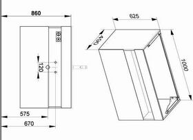 Keuco Waschtischunterbau STAGELINE 1000x625x490mm we