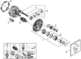 Grohe UP-Mischer SMARTCONTROL m 2 ASV chr